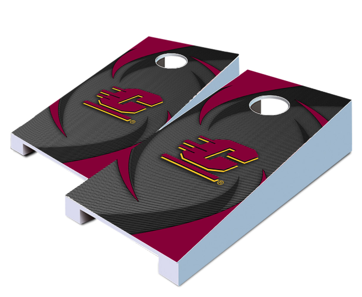 "Central Michigan Swoosh" Tabletop Cornhole Boards