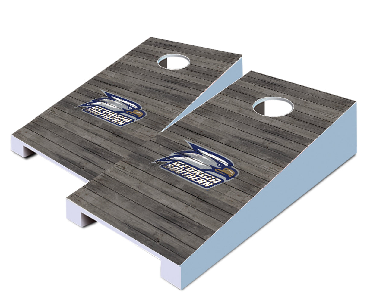 "Georgia Southern Distressed" Tabletop Cornhole Boards