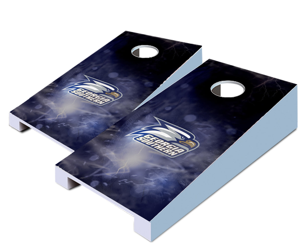 "Georgia Southern Smoke" Tabletop Cornhole Boards