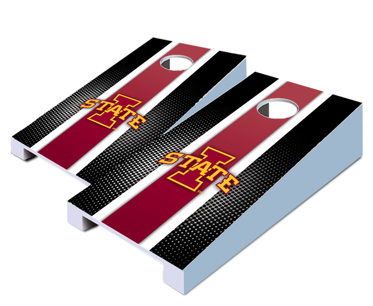 "Iowa State Striped" Tabletop Cornhole Boards