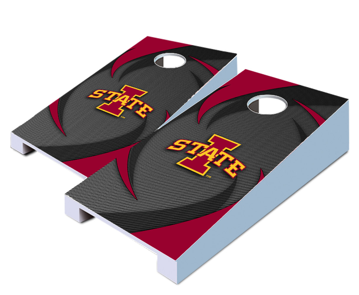 "Iowa State Swoosh" Tabletop Cornhole Boards