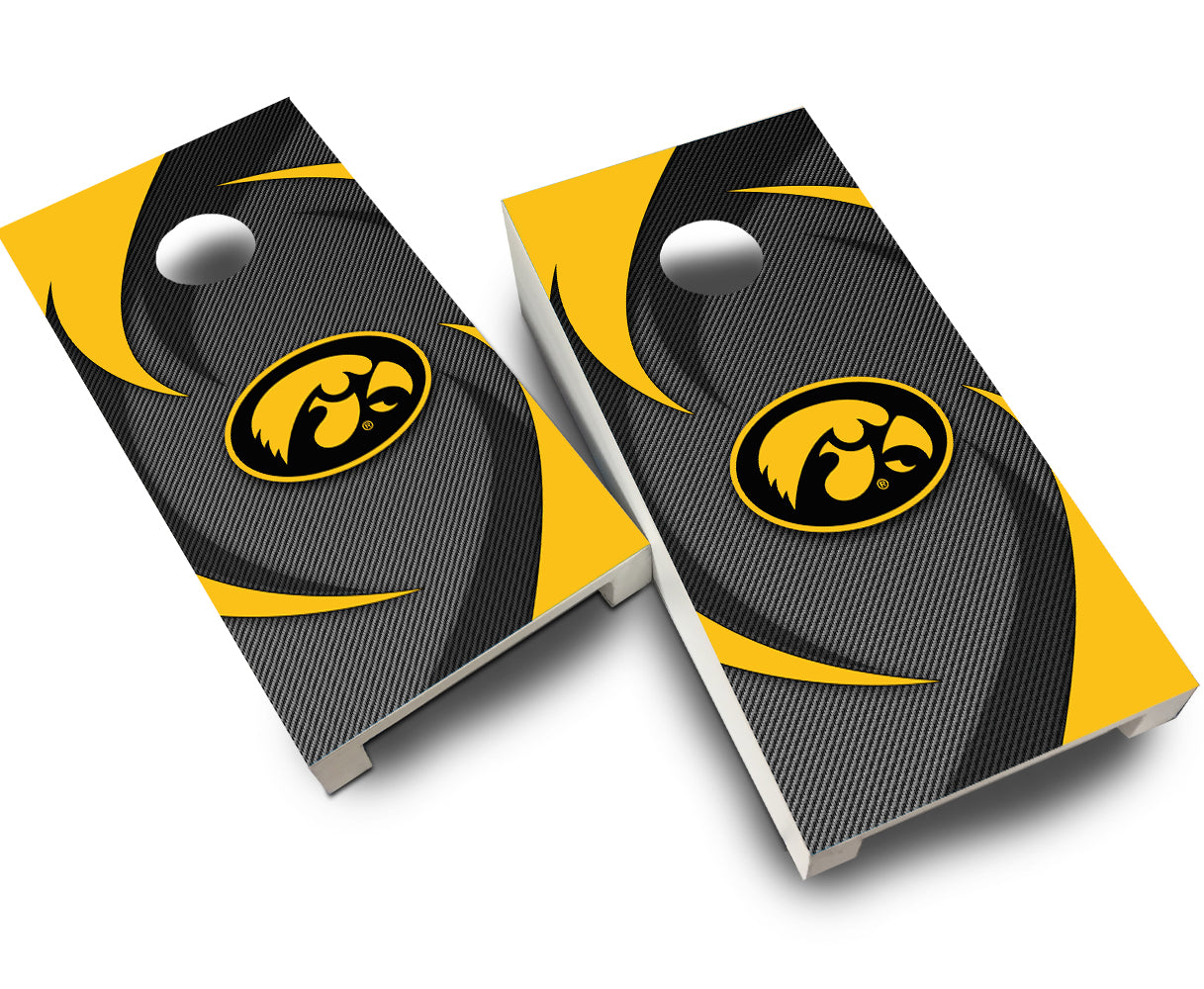 "Iowa Swoosh" Tabletop Cornhole Boards