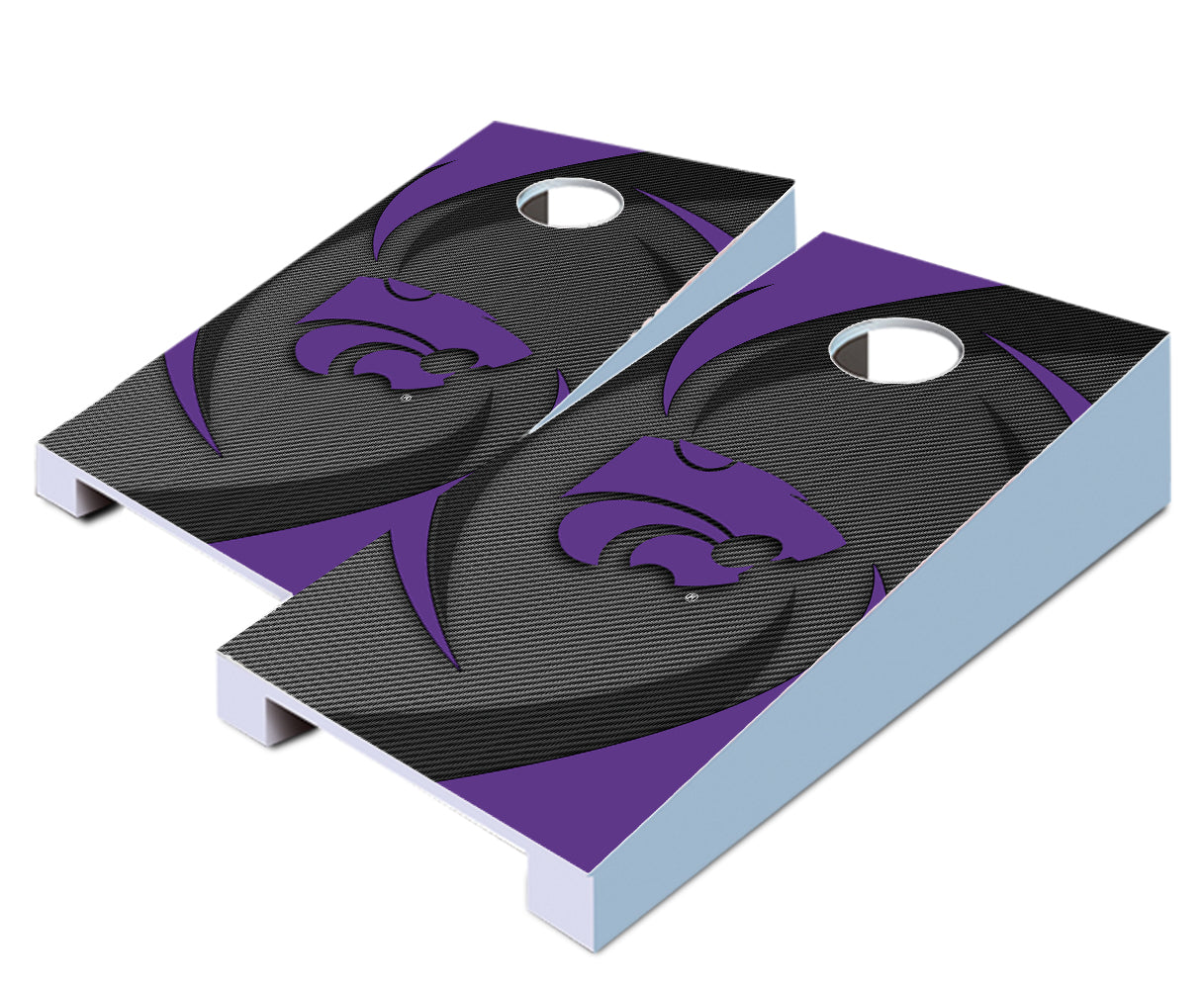 "Kansas State Swoosh" Tabletop Cornhole Boards