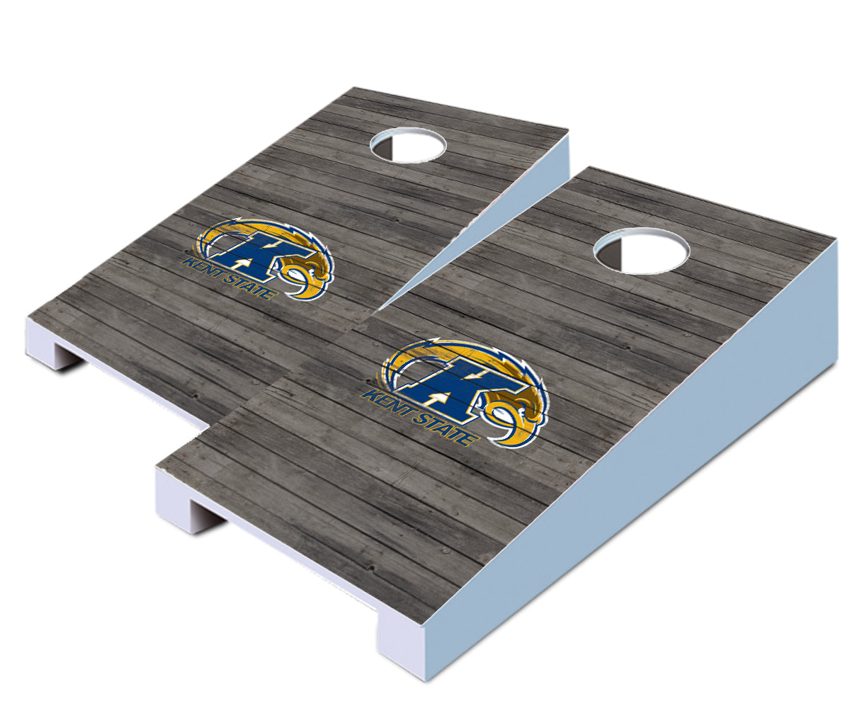 "Kent State Distressed" Tabletop Cornhole Boards