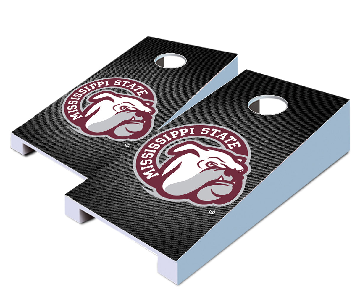 "Mississippi State Slanted" Tabletop Cornhole Boards