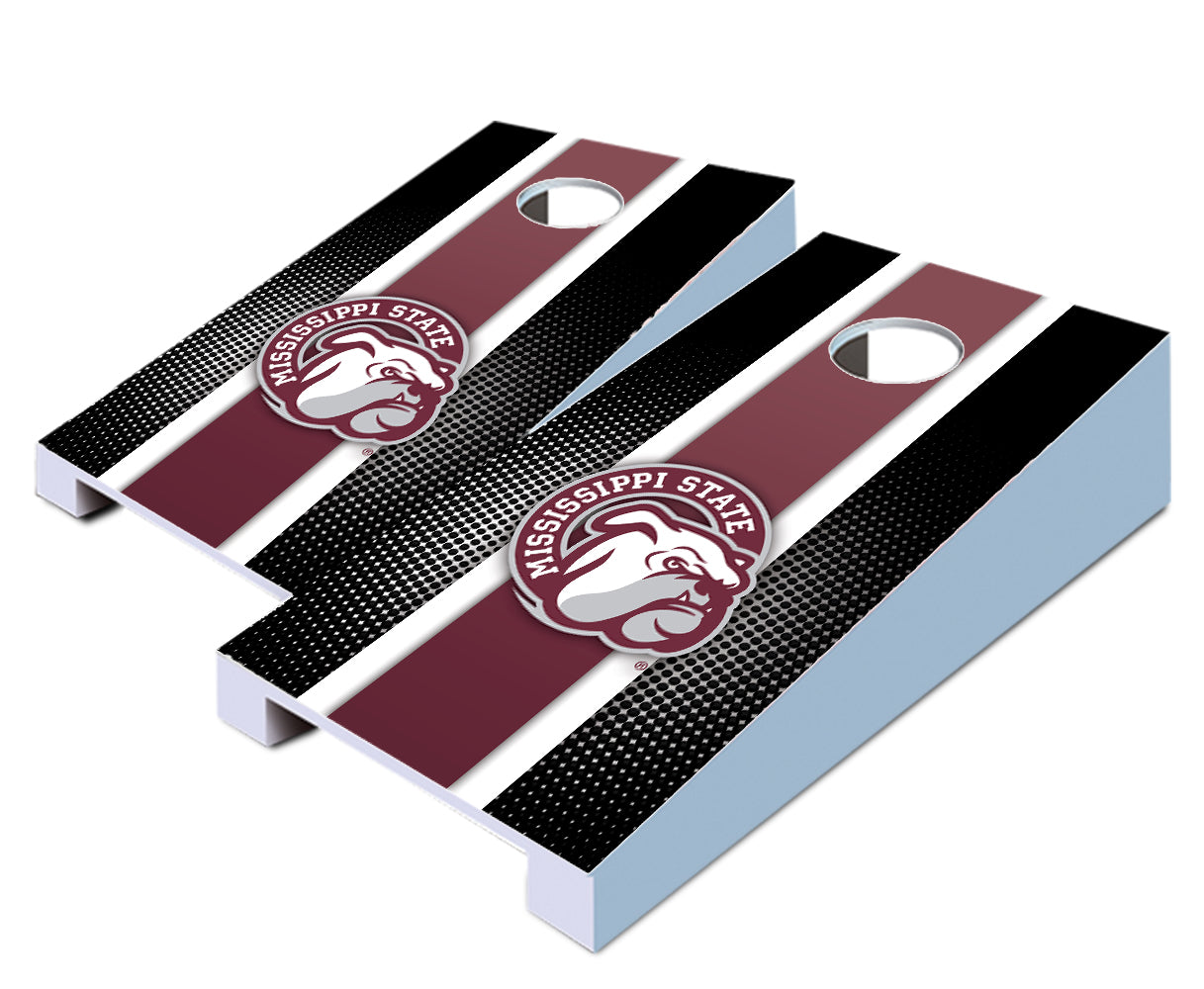 "Mississippi State Striped" Tabletop Cornhole Boards