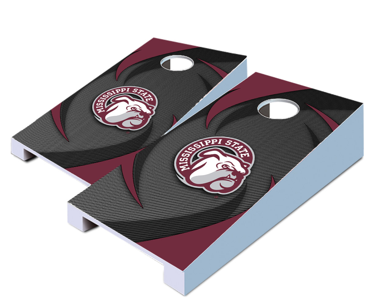"Mississippi State Swoosh" Tabletop Cornhole Boards