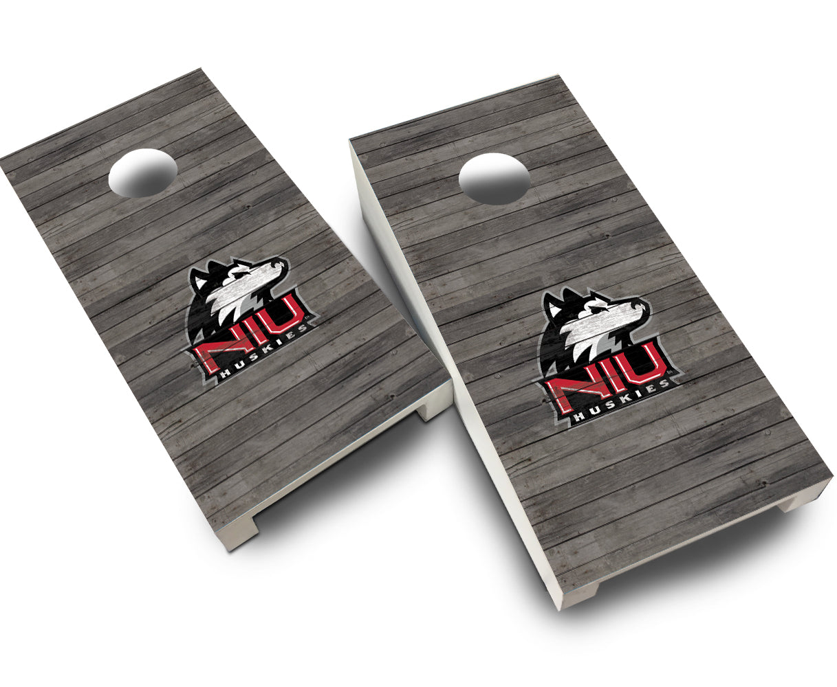 "Northern Illinois Distressed" Tabletop Cornhole Boards