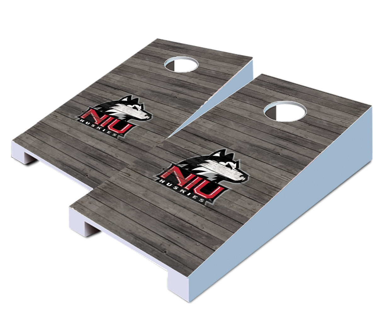 "Northern Illinois Distressed" Tabletop Cornhole Boards