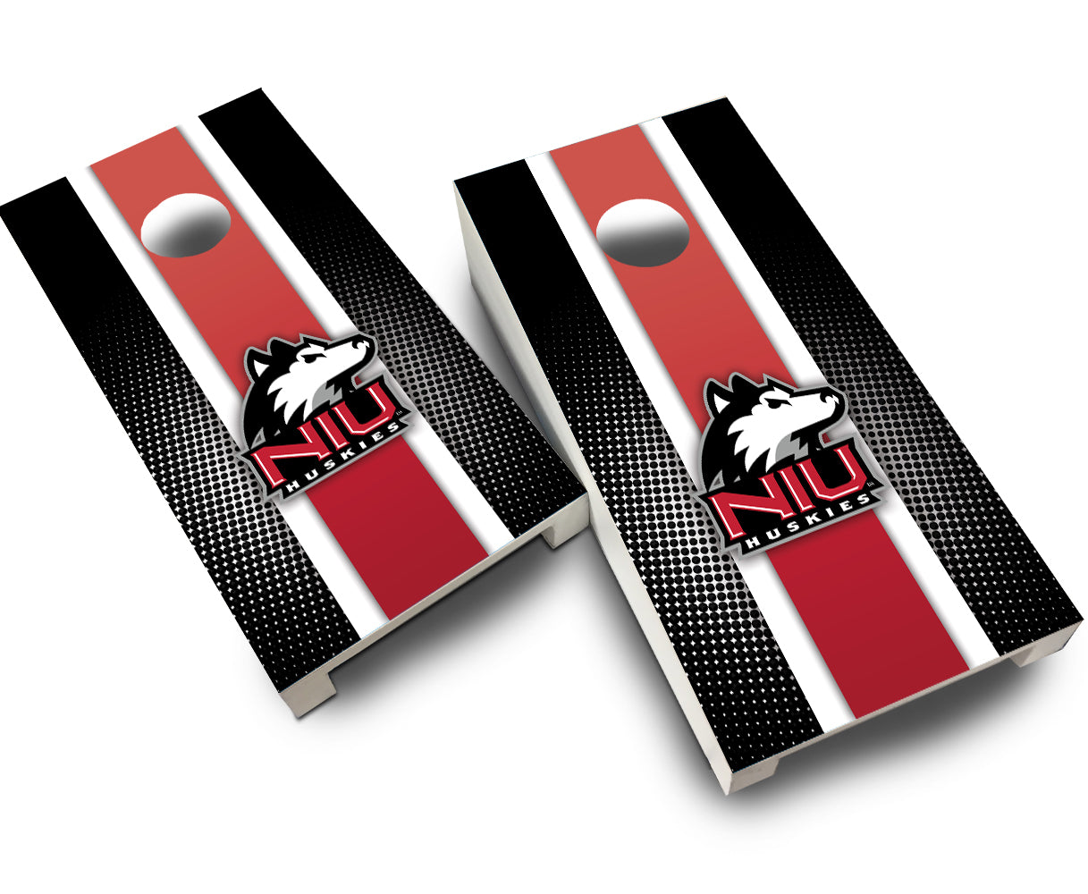 "Northern Illinois Striped" Tabletop Cornhole Boards