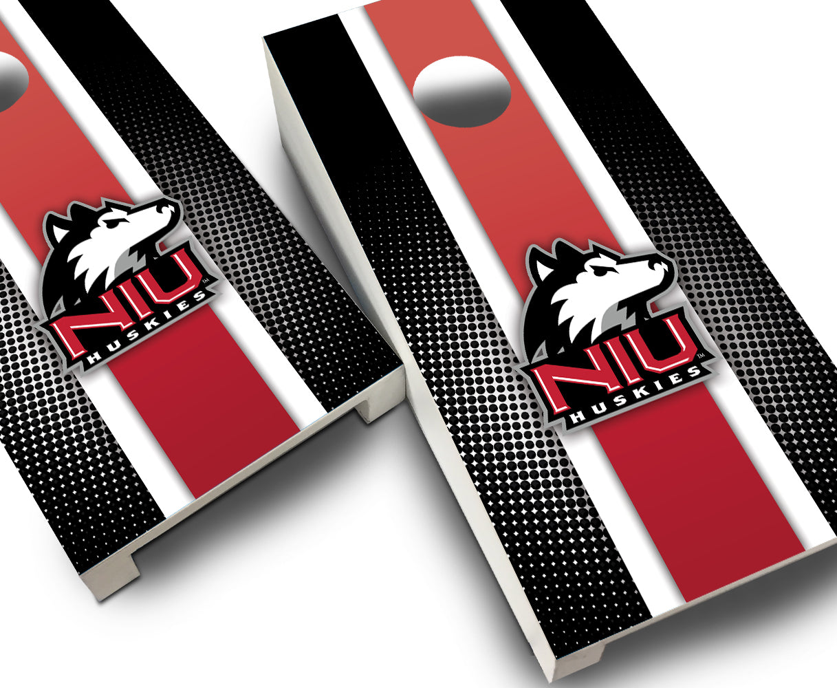 "Northern Illinois Striped" Tabletop Cornhole Boards