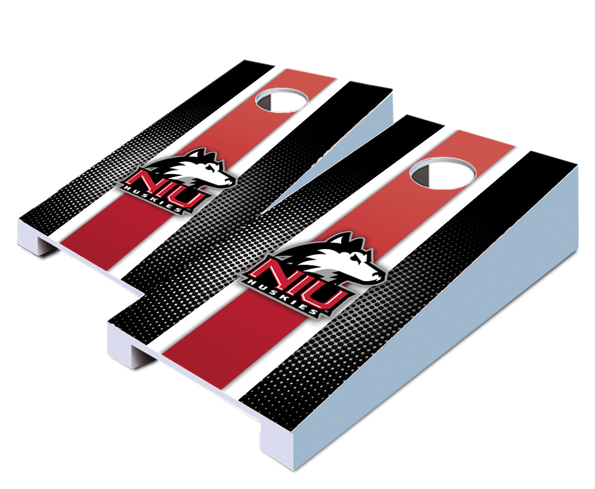 "Northern Illinois Striped" Tabletop Cornhole Boards