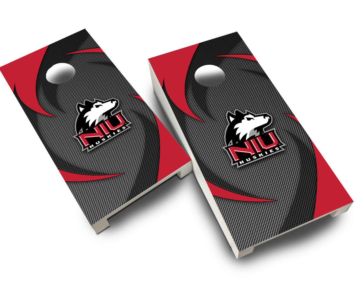 "Northern Illinois Swoosh" Tabletop Cornhole Boards