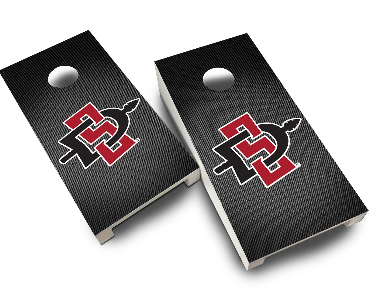 "San Diego State Slanted" Tabletop Cornhole Boards