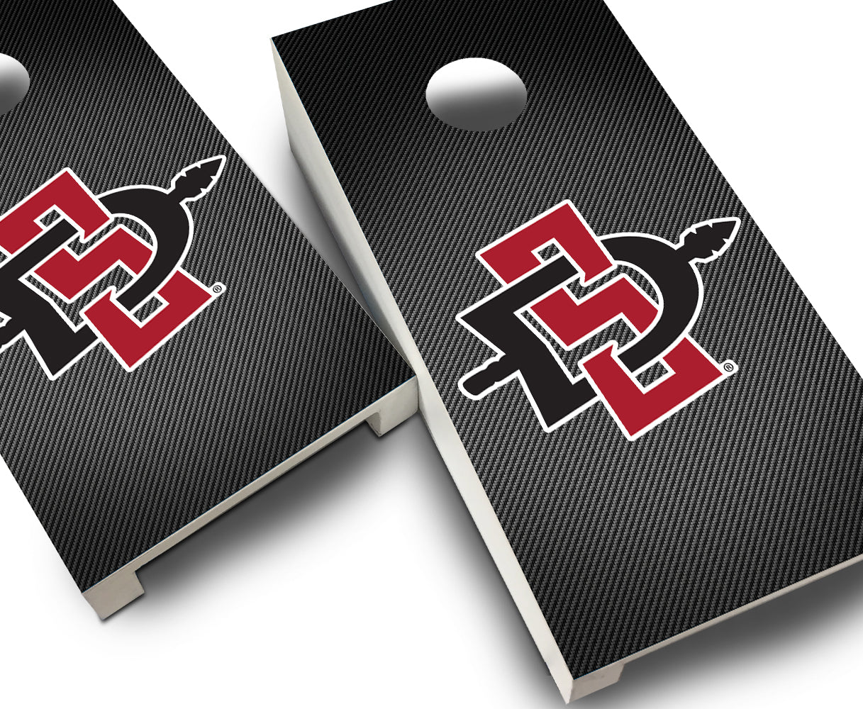 "San Diego State Slanted" Tabletop Cornhole Boards