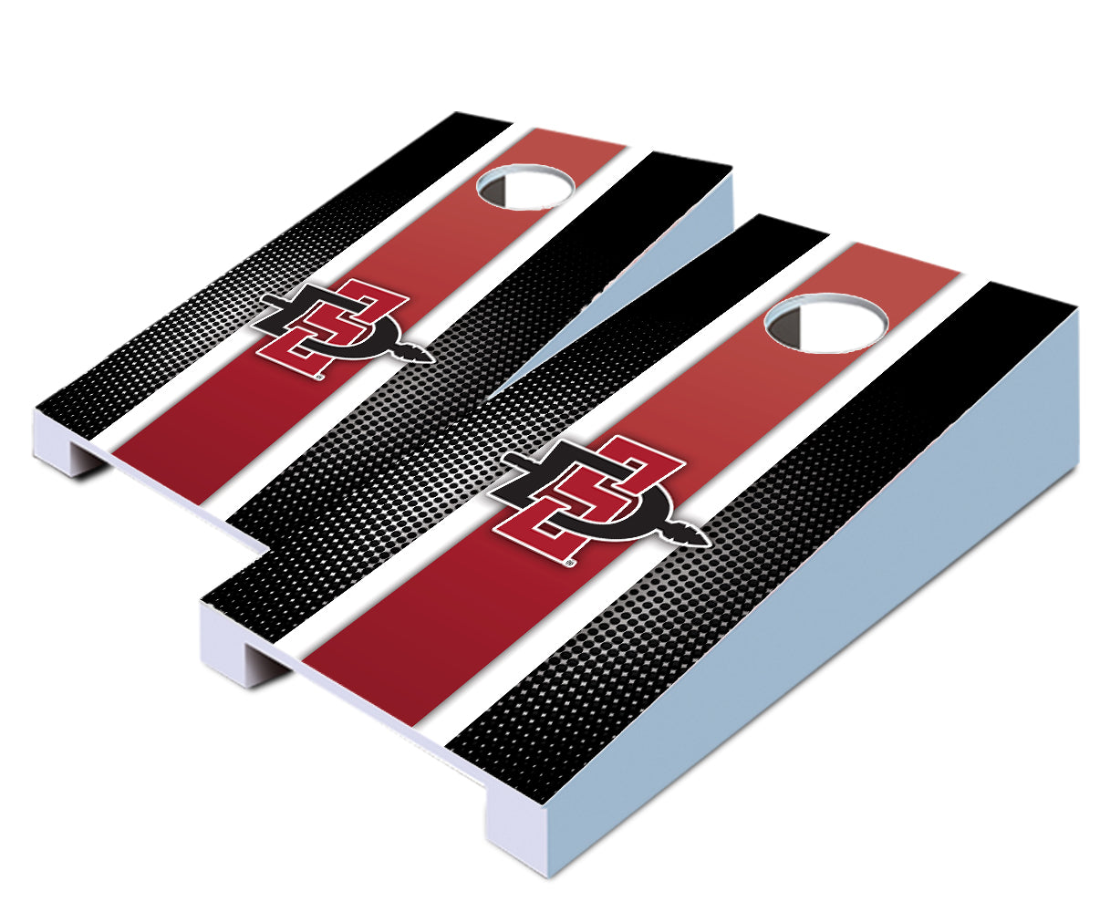 "San Diego State Striped" Tabletop Cornhole Boards