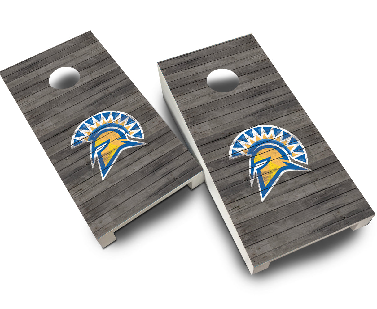 "San Jose State Distressed" Tabletop Cornhole Boards