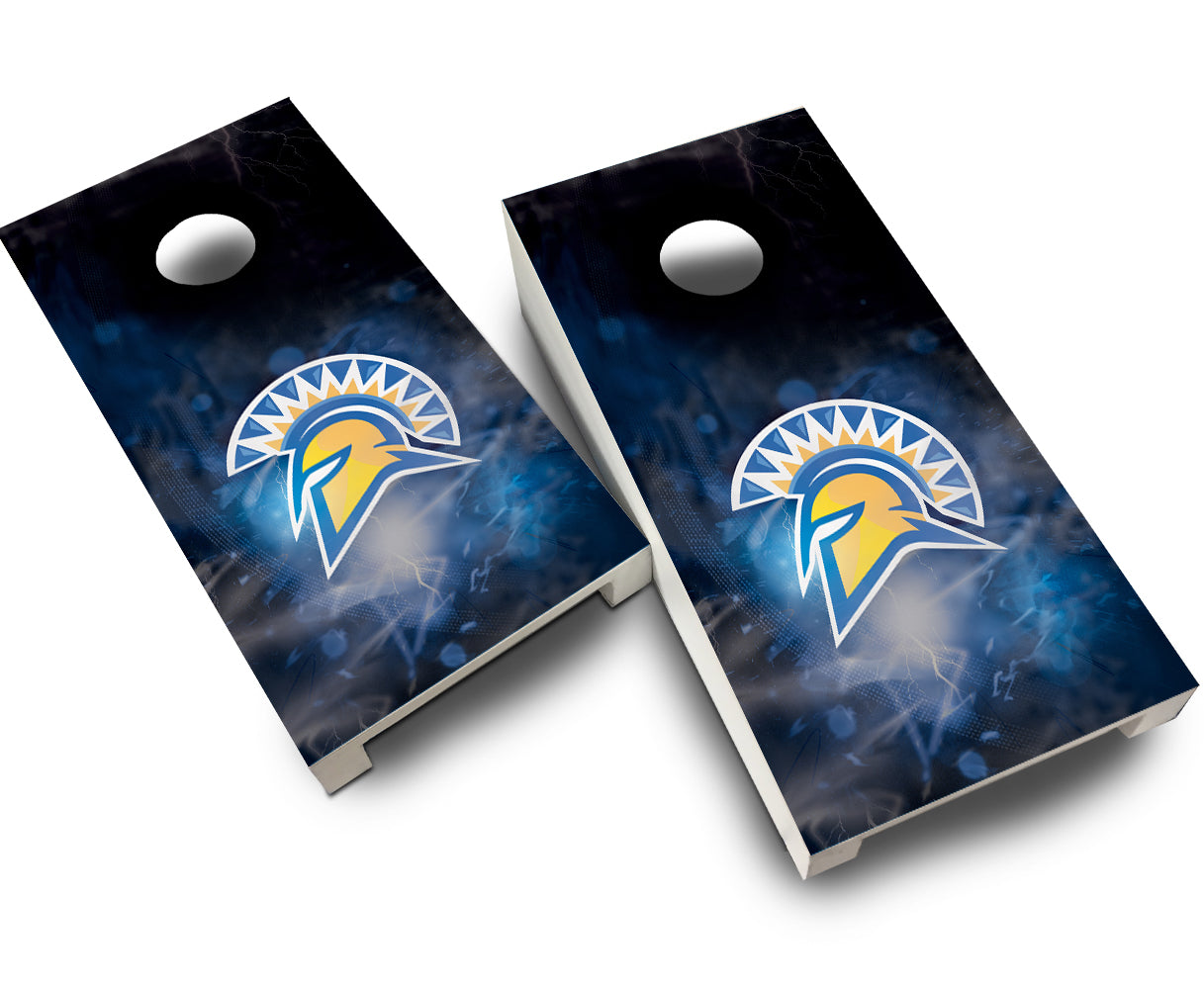 "San Jose State Smoke" Tabletop Cornhole Boards