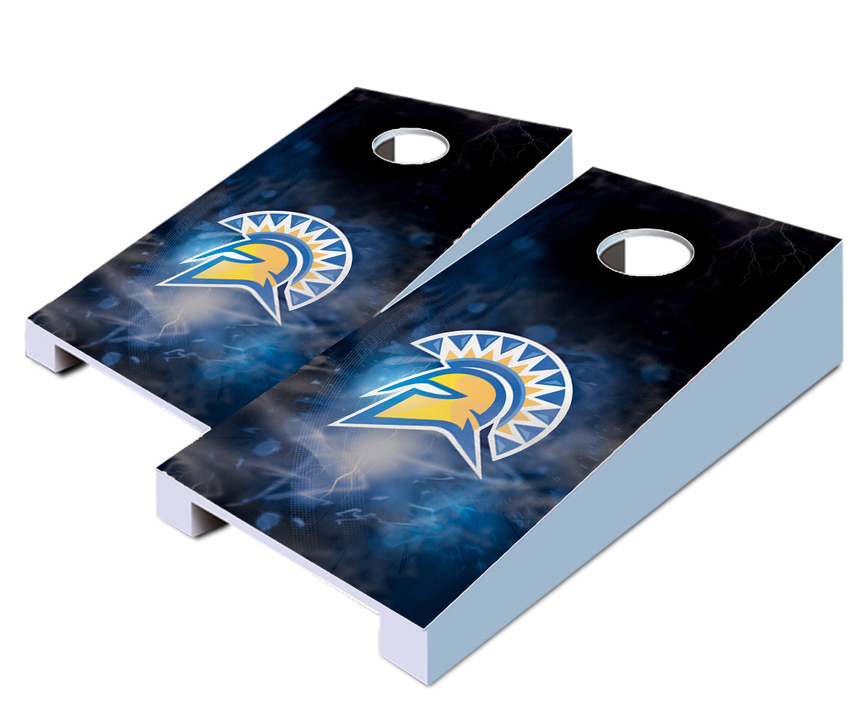 "San Jose State Smoke" Tabletop Cornhole Boards