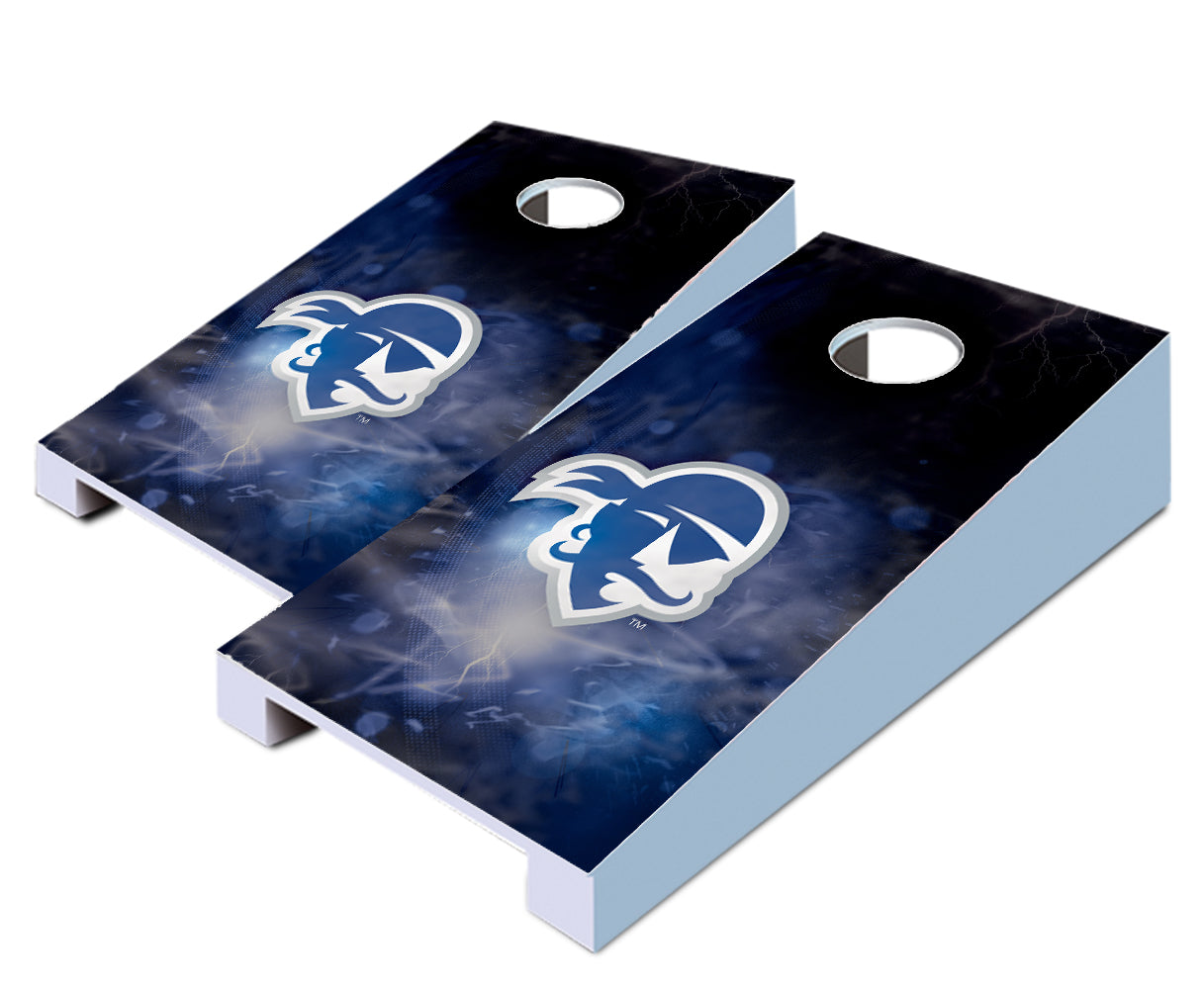 "Seton Hall Smoke" Tabletop Cornhole Boards