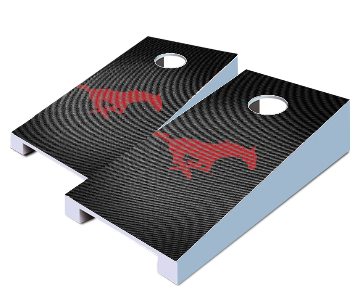 "Southern Methodist Slanted" Tabletop Cornhole Boards