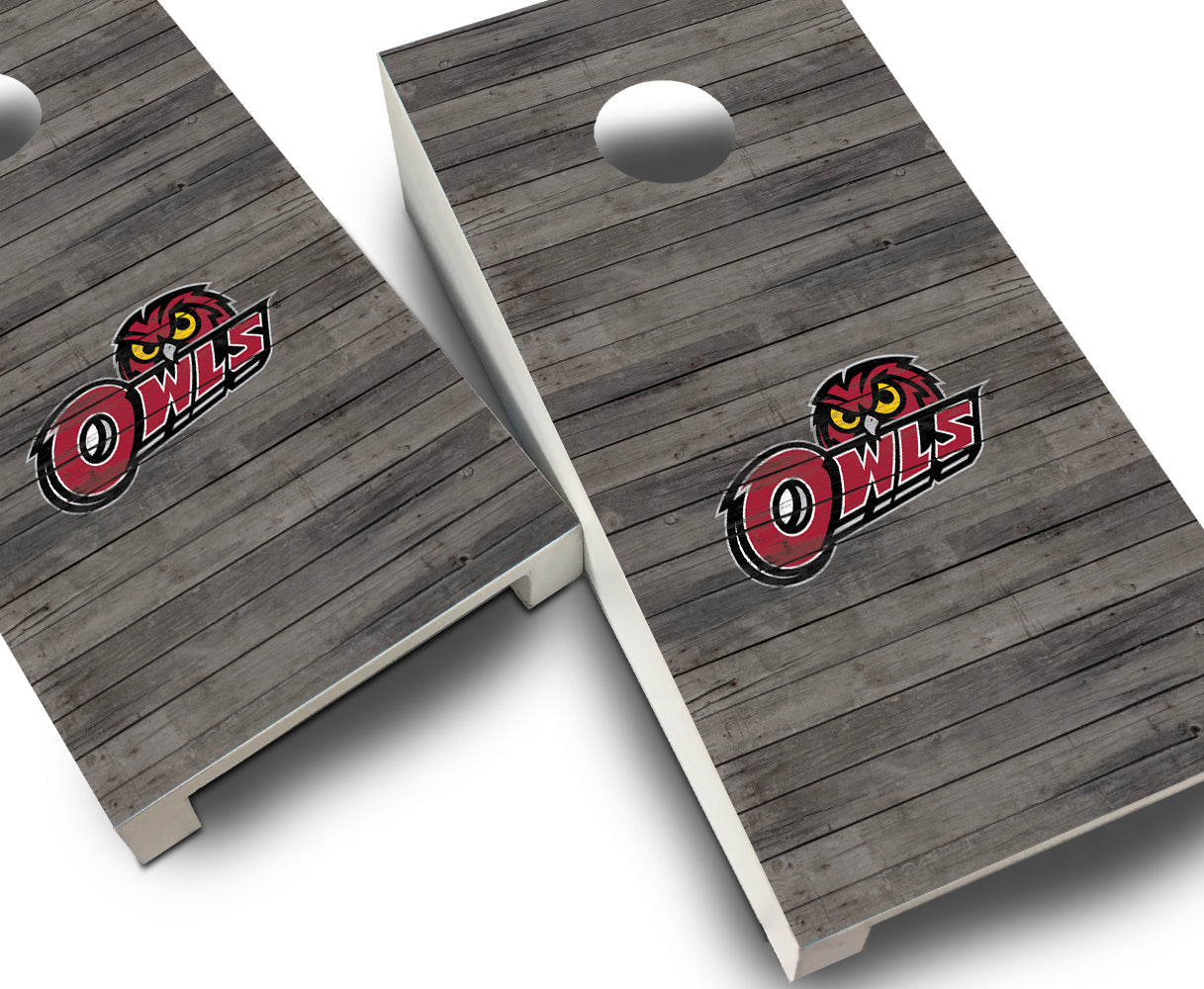 "Temple Distressed" Tabletop Cornhole Boards