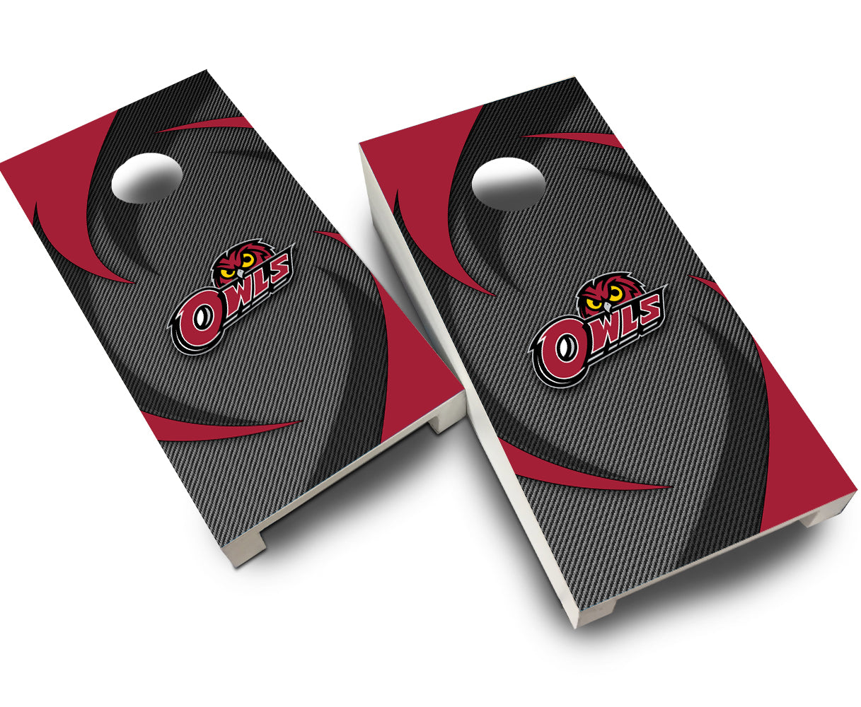 "Temple Swoosh" Tabletop Cornhole Boards