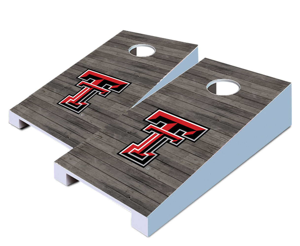 "Texas Tech Distressed" Tabletop Cornhole Boards