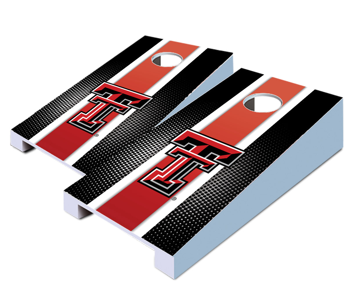 "Texas Tech Striped" Tabletop Cornhole Boards