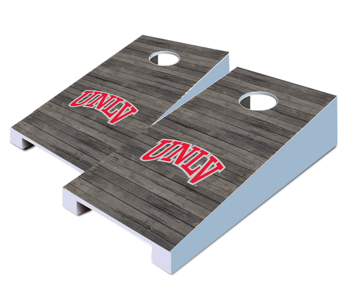 "UNLV Distressed" Tabletop Cornhole Boards