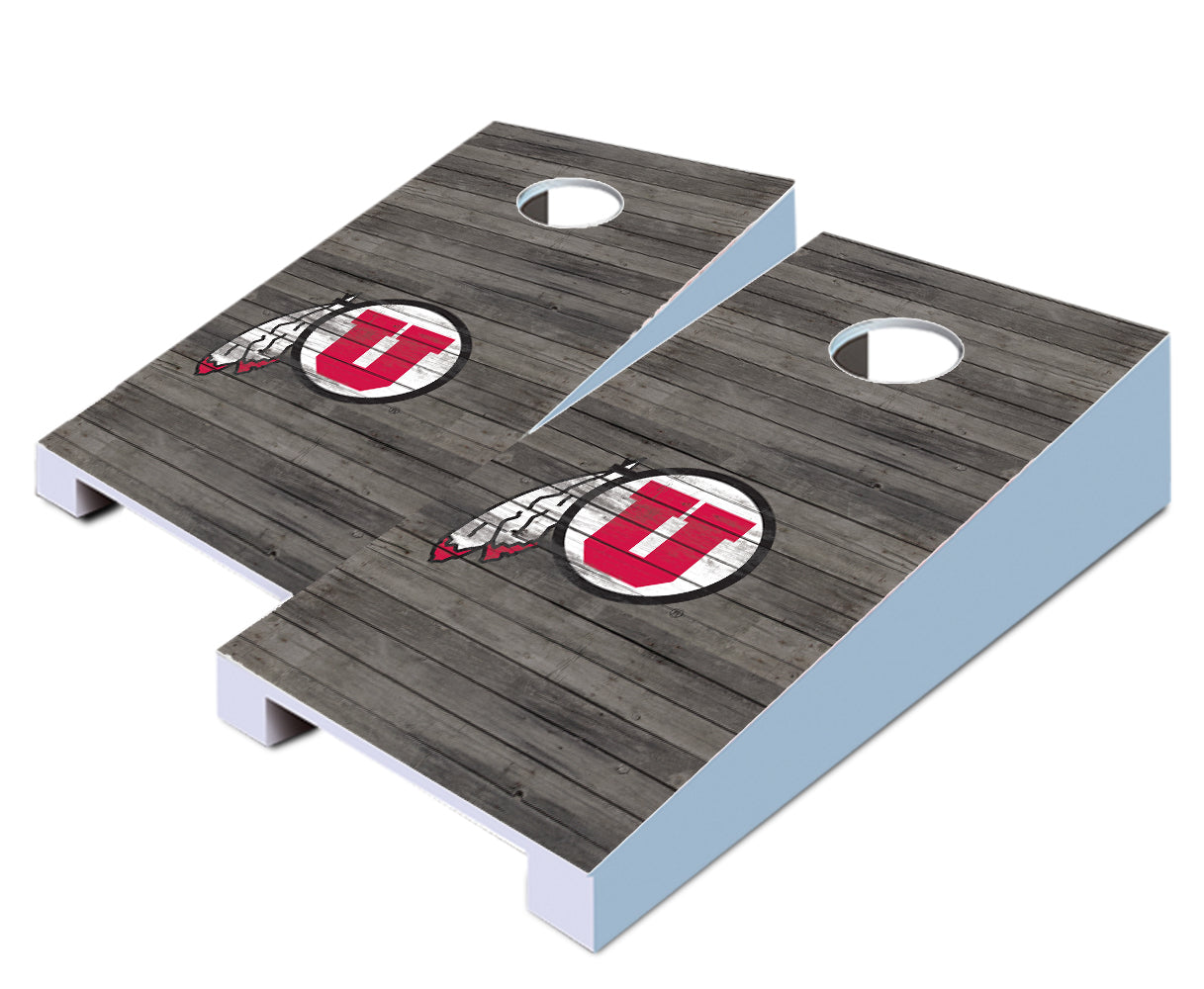 "Utah Distressed" Tabletop Cornhole Boards