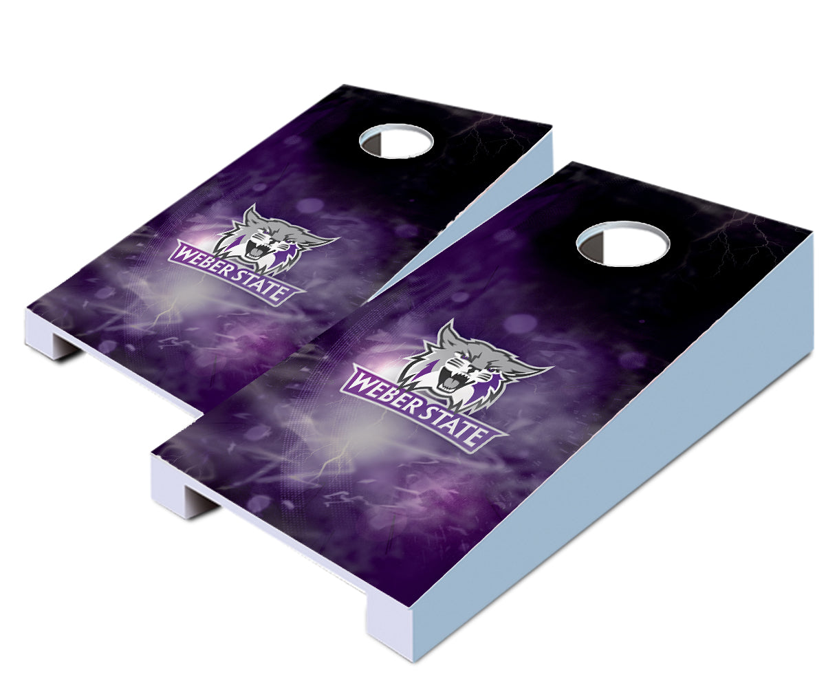 "Weber State Smoke" Tabletop Cornhole Boards