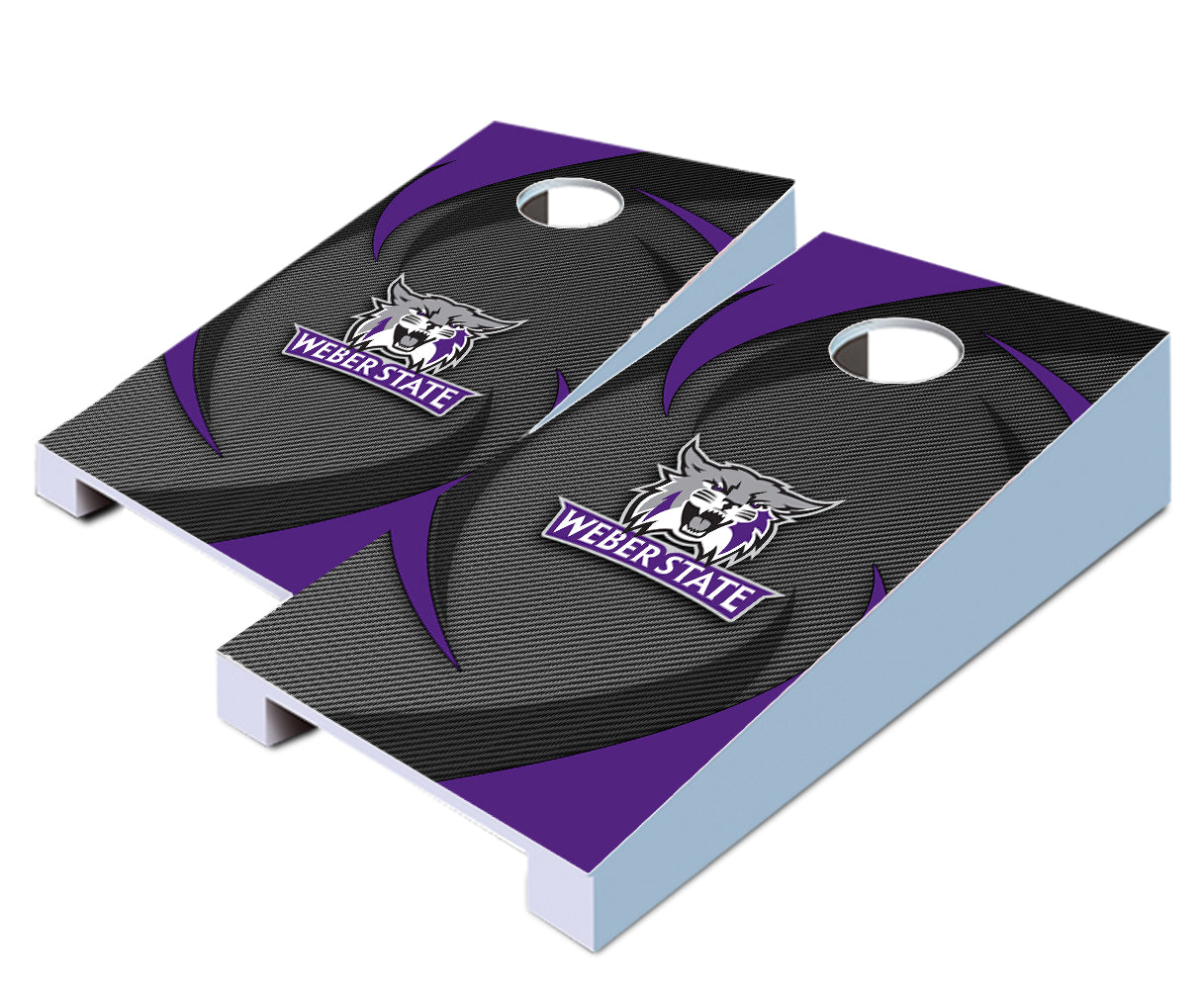 "Weber State Swoosh" Tabletop Cornhole Boards