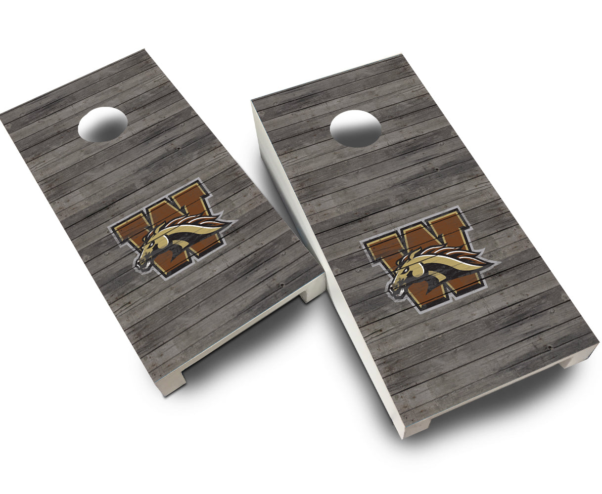 "Western Michigan Distressed" Tabletop Cornhole Boards