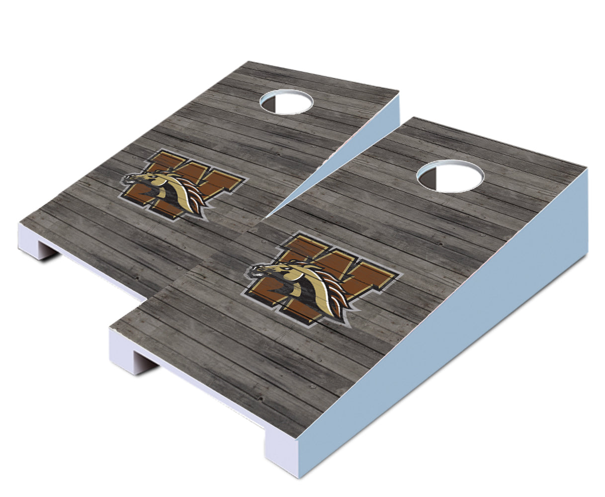 "Western Michigan Distressed" Tabletop Cornhole Boards