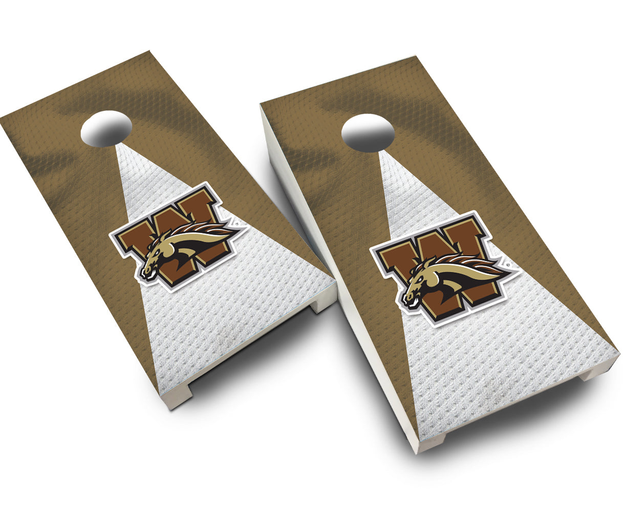 "Western Michigan Jersey" Tabletop Cornhole Boards