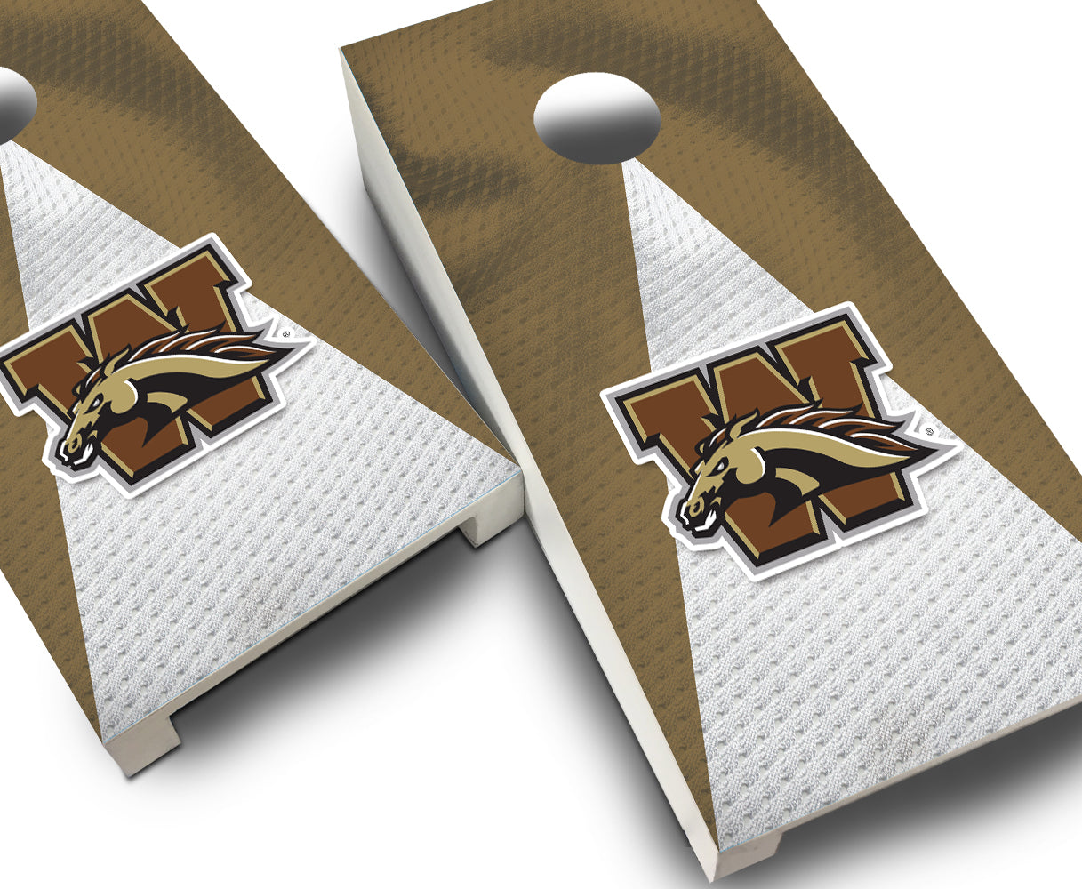 "Western Michigan Jersey" Tabletop Cornhole Boards