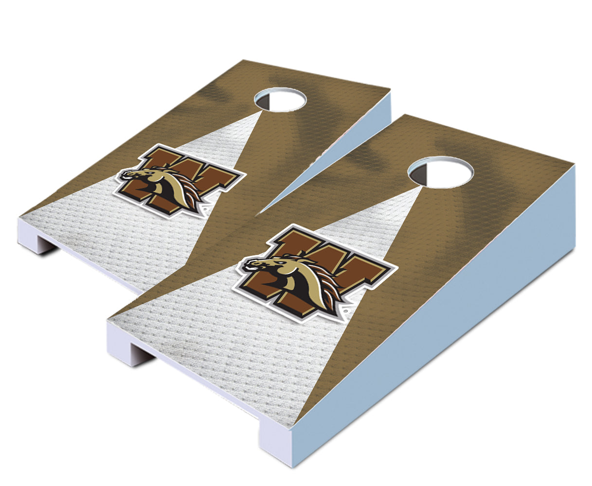 "Western Michigan Jersey" Tabletop Cornhole Boards