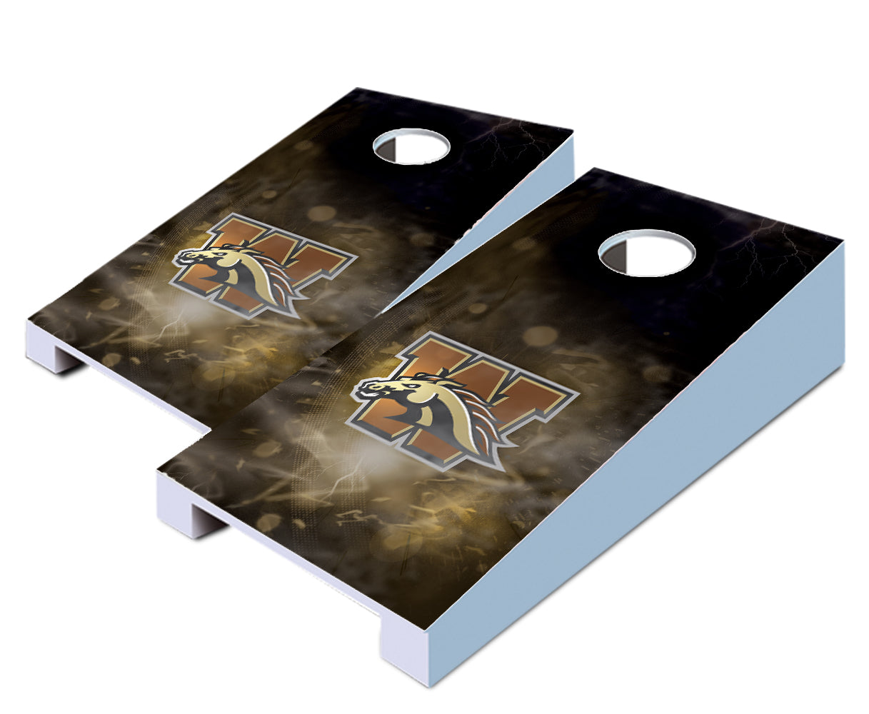 "Western Michigan Smoke" Tabletop Cornhole Boards