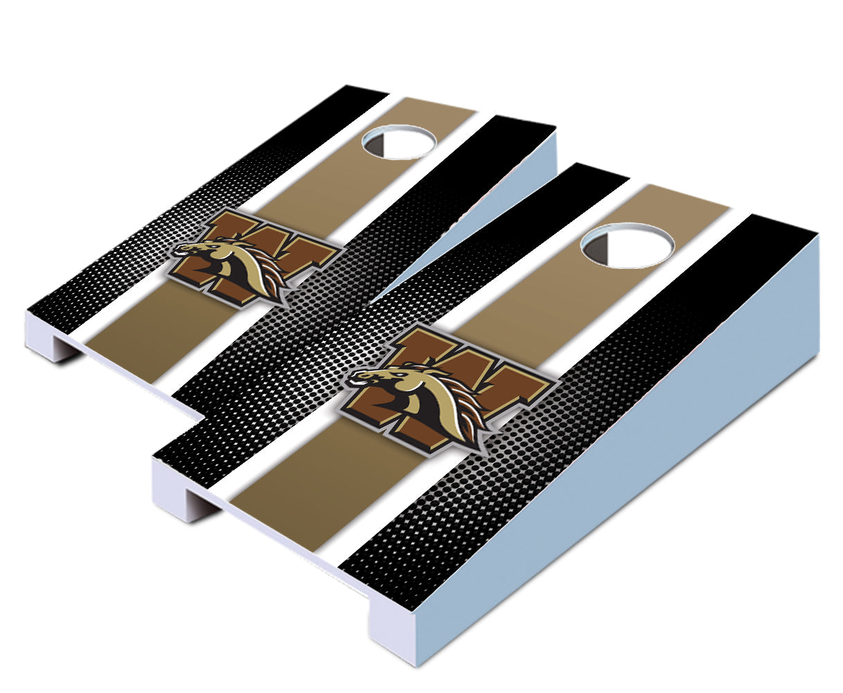 "Western Michigan Striped" Tabletop Cornhole Boards