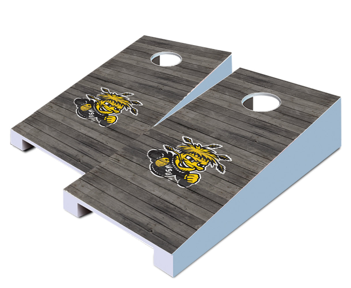 "Wichita State Distressed" Tabletop Cornhole Boards
