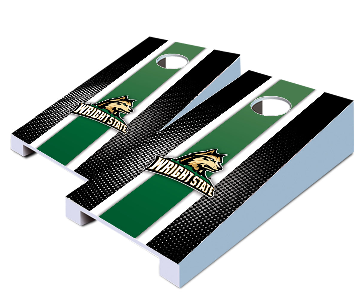 "Wright State Striped" Tabletop Cornhole Boards