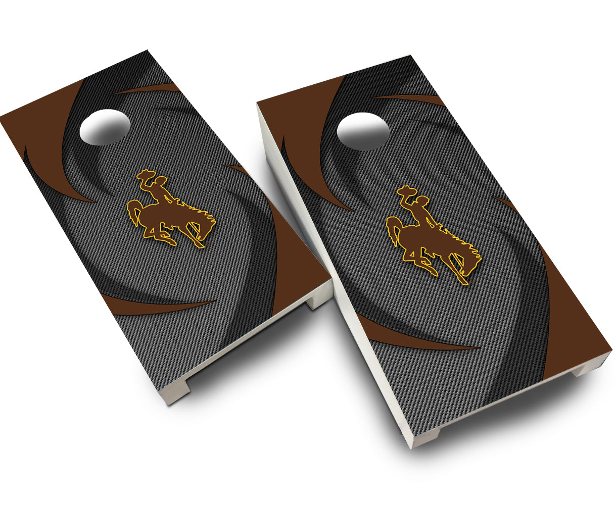 "Wyoming Swoosh" Tabletop Cornhole Boards