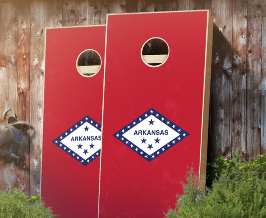 "Arkansas Flag" Cornhole Boards