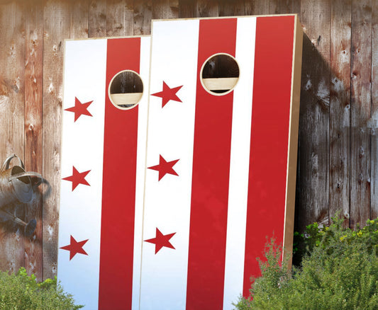 "Washington DC Flag" Cornhole Boards