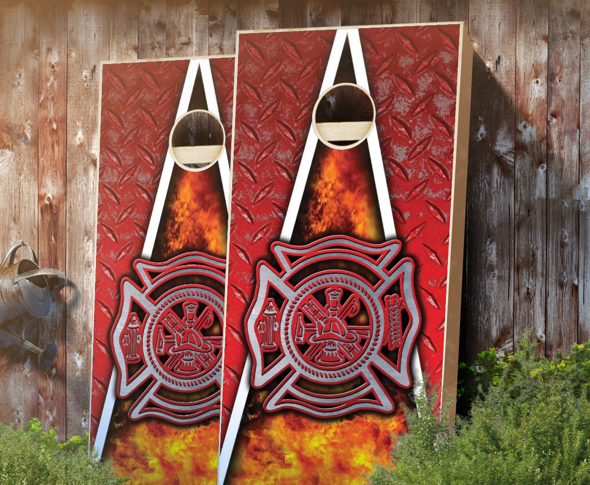 "Fireman" Cornhole Boards