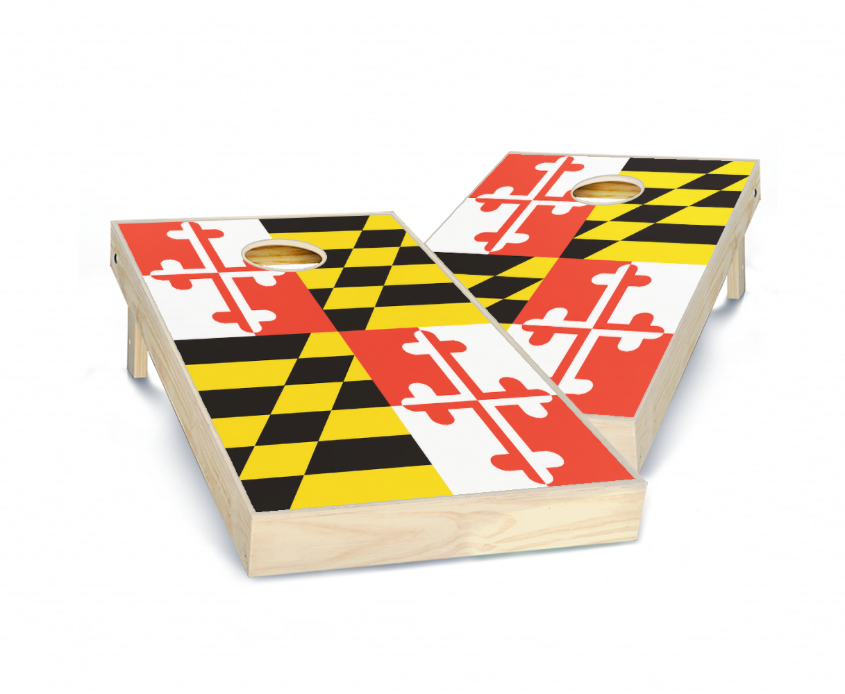 "Maryland Flag" Cornhole Boards