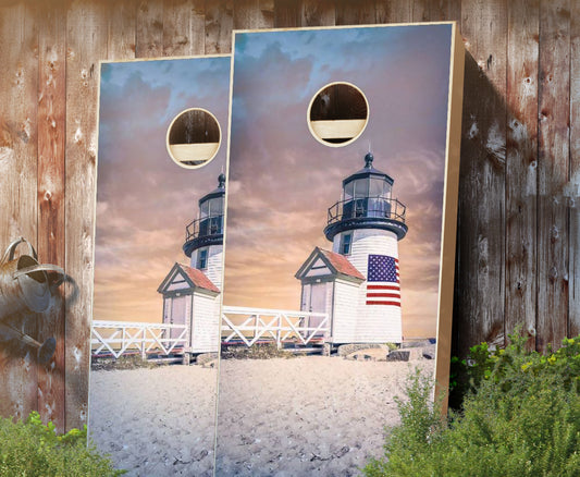 "Nantucket Lighthouse" Cornhole Boards