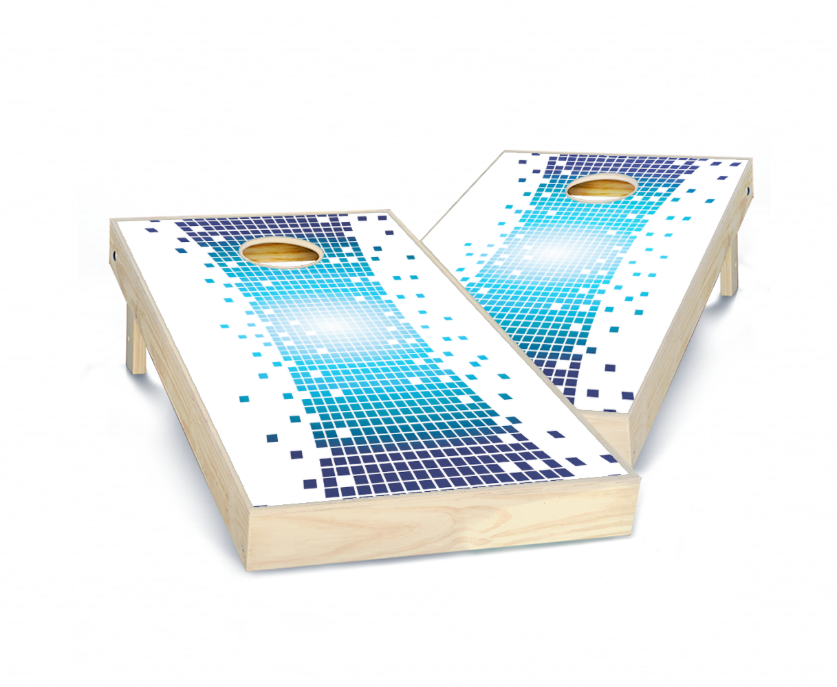 "Pixel Warp" Cornhole Boards