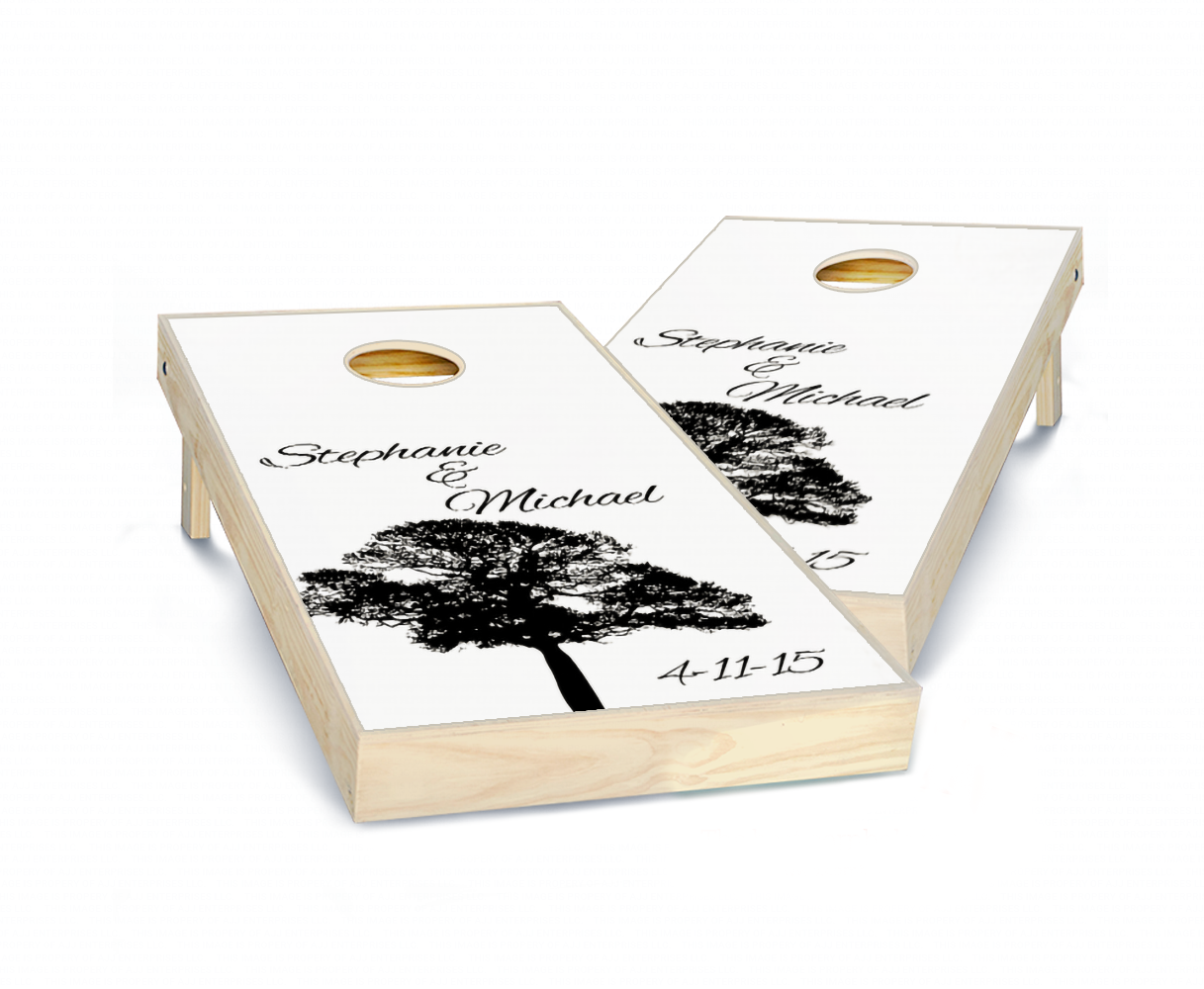 "Wedding Tree" Personalized Cornhole Boards